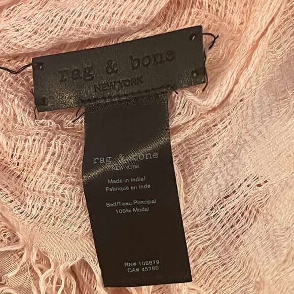 Rag & Bone Light Pink Summer Scarf NWOT - Picture 3 of 4